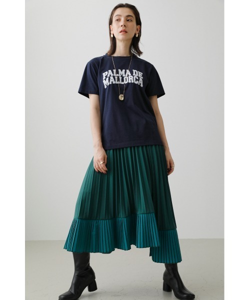 crie conforto(クリーコンフォルト)の「マヨルカロゴT(Tシャツ/カットソー・レディース・ネイビー/オフホワイト・FREE)」の17枚目の写真