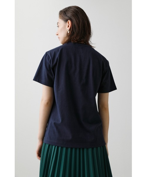 crie conforto(クリーコンフォルト)の「マヨルカロゴT(Tシャツ/カットソー・レディース・ネイビー/オフホワイト・FREE)」の11枚目の写真