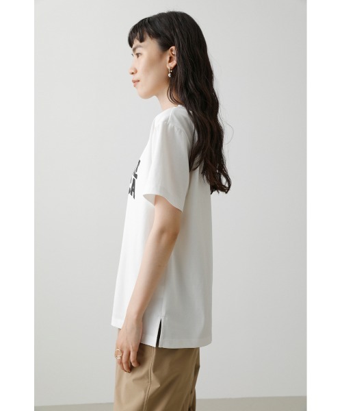 crie conforto(クリーコンフォルト)の「マヨルカロゴT(Tシャツ/カットソー・レディース・ネイビー/オフホワイト・FREE)」の4枚目の写真