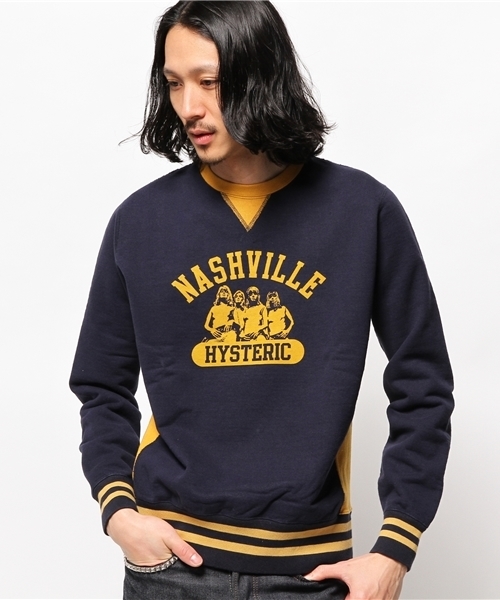 HYSTERIC GLAMOUR(ヒステリックグラマー)の「NAUGHTY LADIES pt スウェット(スウェット・メンズ・ピンク/ネイビー/トップグレー・MEDIUM/LARGE/SMALL)」の3枚目の写真