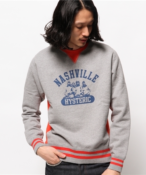 HYSTERIC GLAMOUR(ヒステリックグラマー)の「NAUGHTY LADIES pt スウェット(スウェット・メンズ・ピンク/ネイビー/トップグレー・MEDIUM/LARGE/SMALL)」の2枚目の写真