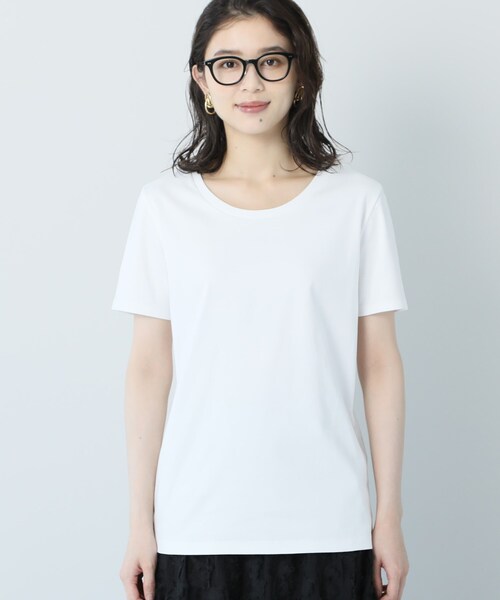 UNTITLED（アンタイトル）の「【抗菌防臭】クリーンフィール カットソー（Tシャツ/カットソー・レディース・ブラック/オフホワイト・44/48/01/02/03/04）」の4枚目の写真