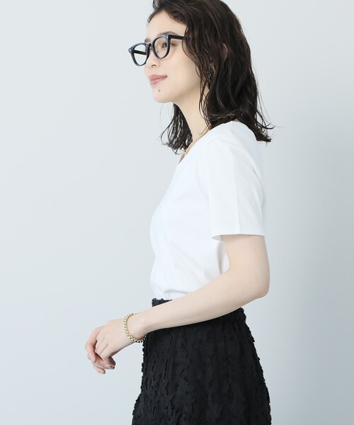 UNTITLED（アンタイトル）の「【抗菌防臭】クリーンフィール カットソー（Tシャツ/カットソー・レディース・ブラック/オフホワイト・44/48/01/02/03/04）」の13枚目の写真