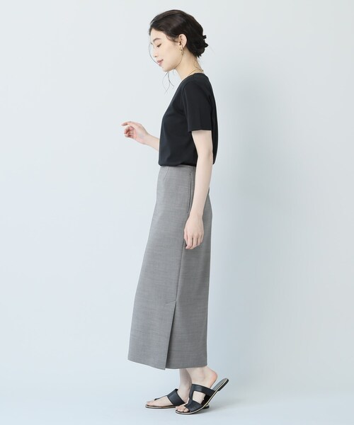 UNTITLED（アンタイトル）の「【抗菌防臭】クリーンフィール カットソー（Tシャツ/カットソー・レディース・ブラック/オフホワイト・44/48/01/02/03/04）」の19枚目の写真