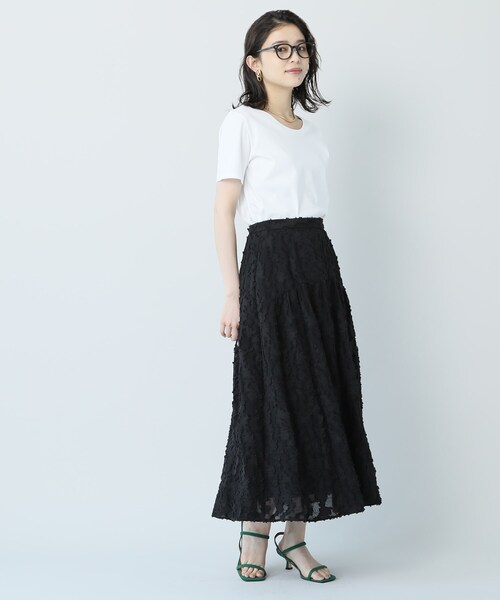 UNTITLED（アンタイトル）の「【抗菌防臭】クリーンフィール カットソー（Tシャツ/カットソー・レディース・ブラック/オフホワイト・44/48/01/02/03/04）」の22枚目の写真