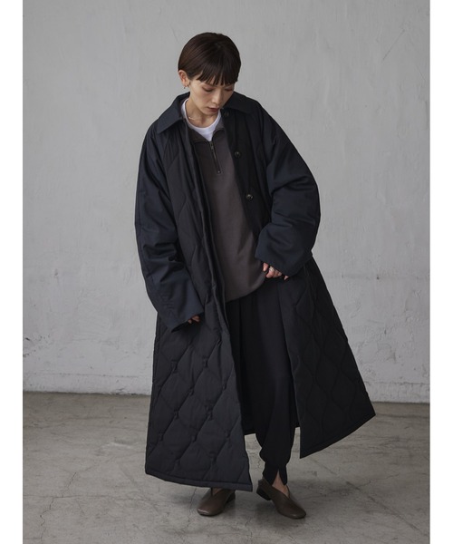 rem closet（レムクローゼット）の「異素材中綿キルティングコート（その他アウター・レディース・ブラック/ベージュ・FREE）」の18枚目の写真