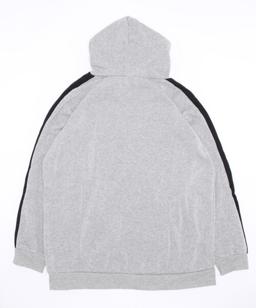 meJane（ミージェーン）の「ワンポイントロゴ 配色ラインパーカー（パーカー・レディース・グレー・FREE）」の7枚目の写真