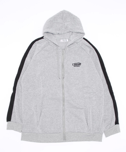 meJane（ミージェーン）の「ワンポイントロゴ 配色ラインパーカー（パーカー・レディース・グレー・FREE）」の8枚目の写真