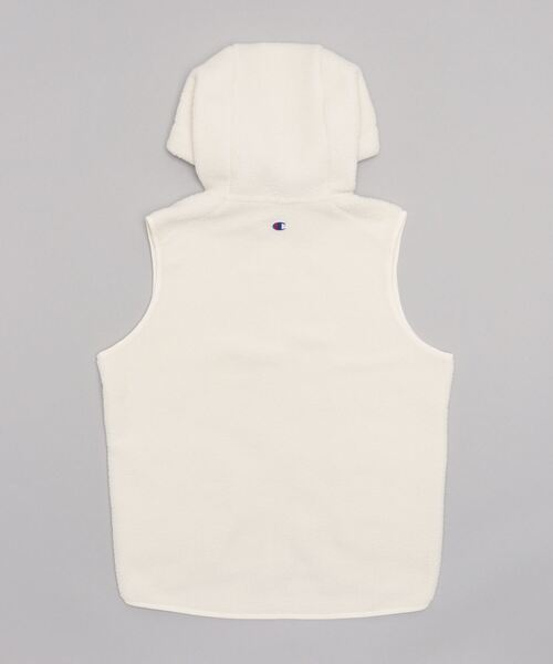 Champion（チャンピオン）の「【Champion/チャンピオン】レディース ジップフーデッドベスト（ベスト・レディース・オフホワイト/ブラック/ブラウン・LARGE/MEDIUM）」の4枚目の写真