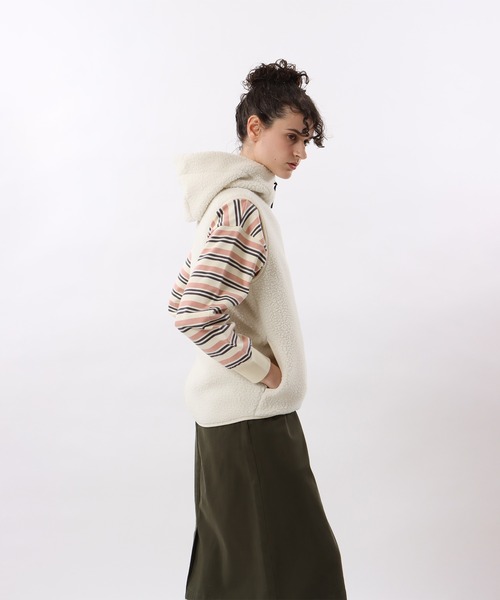 Champion（チャンピオン）の「【Champion/チャンピオン】レディース ジップフーデッドベスト（ベスト・レディース・オフホワイト/ブラック/ブラウン・LARGE/MEDIUM）」の6枚目の写真