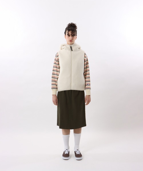 Champion（チャンピオン）の「【Champion/チャンピオン】レディース ジップフーデッドベスト（ベスト・レディース・オフホワイト/ブラック/ブラウン・LARGE/MEDIUM）」の7枚目の写真