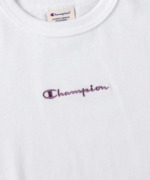 Champion（チャンピオン）の「【Champion】袖配色ロンＴ（Tシャツ/カットソー・キッズ・グレー/ホワイト・140/105/130/120）」の8枚目の写真