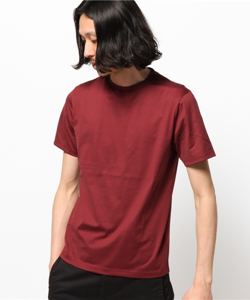 EDIFICE（エディフィス）の「◇70/2インドチョウチョウメン クルーネックショートスリーブ（Tシャツ/カットソー・メンズ・チャコールグレー/ホワイト/ブラウン系その他/ボルドー・46/48/44）」の4枚目の写真