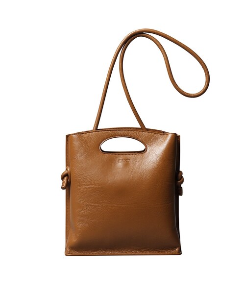 【極美品】ヒロフ コーダ 2way ショルダーバッグ ハンドバッグ グレー 本革 HIROFU（ヒロフ）の「◇【コーダ】レザーハンドバッグ S 2WAY 本革