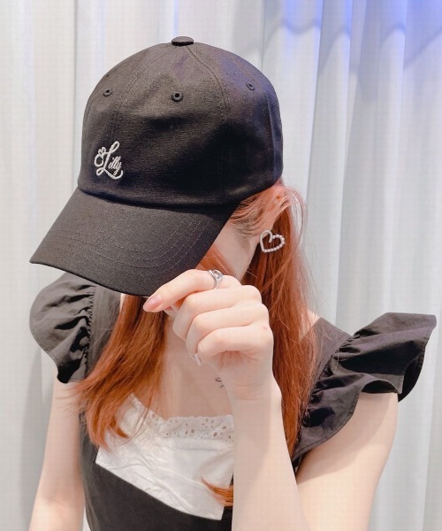 lilLilly（リルリリー）の「Lillyロゴキャップ（キャップ・レディース・シルバー/ブルー・FREE）」の2枚目の写真