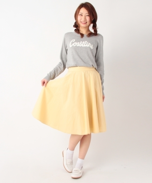 THE EMPORIUM（ジエンポリアム）の「タイプライターフレアミディスカート（スカート・レディース・イエロー/ブルー/ホワイト/ブルー系1・40/38）」の9枚目の写真