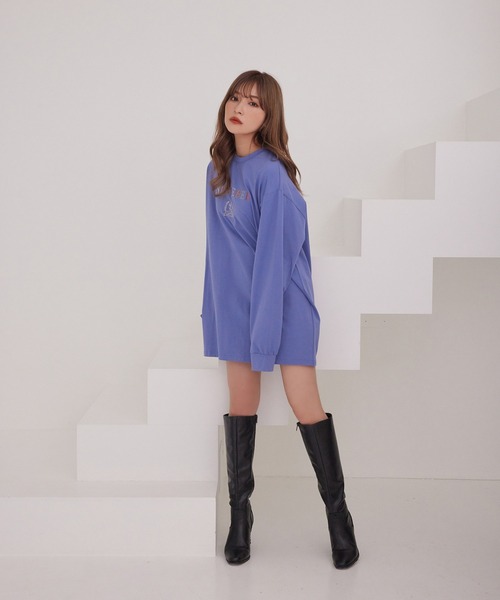 ANDGEEBEE(アンジービー)の「UNISEX クラシックロゴロンT(Tシャツ/カットソー・レディース・パープル/チャコールグレー・X-LARGE)」の16枚目の写真