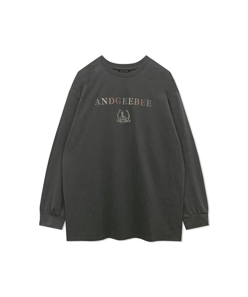 ANDGEEBEE(アンジービー)の「UNISEX クラシックロゴロンT(Tシャツ/カットソー・レディース・パープル/チャコールグレー・X-LARGE)」の11枚目の写真