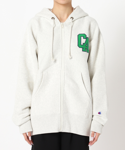 U by SPICK&SPAN（ユーバイスピックアンドスパン）の「【CHAMPION/チャンピオン】 REVERSE WEAVE フーディ ZIP スウェット（パーカー・レディース・ライトグレー/アイボリー・FREE）」の22枚目の写真