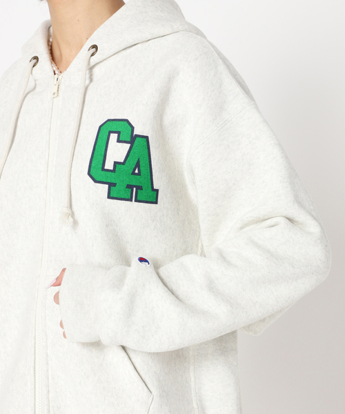 U by SPICK&SPAN（ユーバイスピックアンドスパン）の「【CHAMPION/チャンピオン】 REVERSE WEAVE フーディ ZIP スウェット（パーカー・レディース・ライトグレー/アイボリー・FREE）」の17枚目の写真