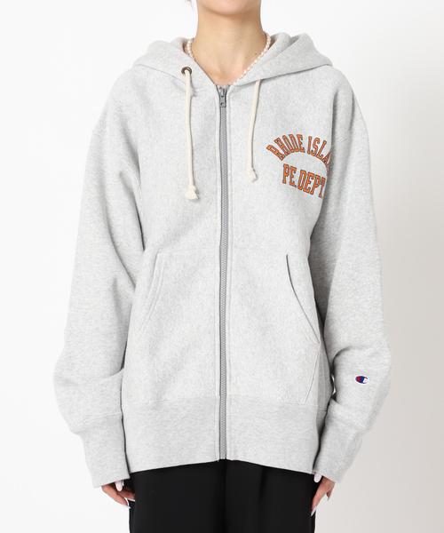 U by SPICK&SPAN（ユーバイスピックアンドスパン）の「【CHAMPION/チャンピオン】 REVERSE WEAVE フーディ ZIP スウェット（パーカー・レディース・ライトグレー/アイボリー・FREE）」の10枚目の写真