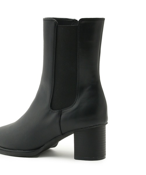 Juze（ジュゼ）の「ヒールサイドゴアブーツ（ブーツ・レディース・ブラック/オフホワイト・L/M/S）」の6枚目の写真