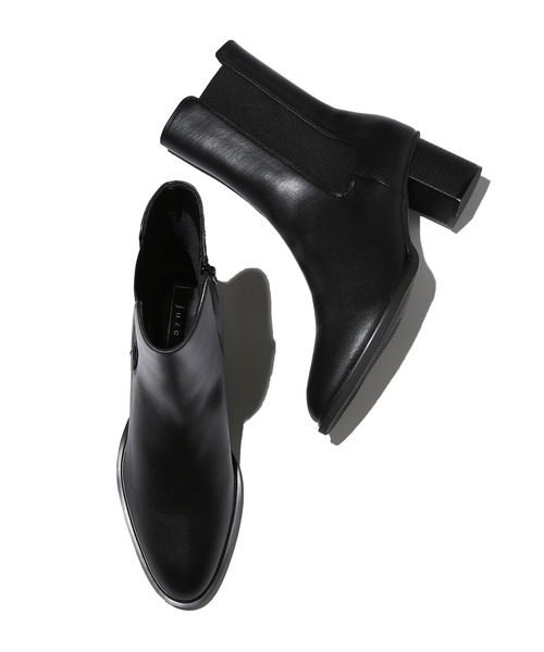 Juze（ジュゼ）の「ヒールサイドゴアブーツ（ブーツ・レディース・ブラック/オフホワイト・L/M/S）」の8枚目の写真