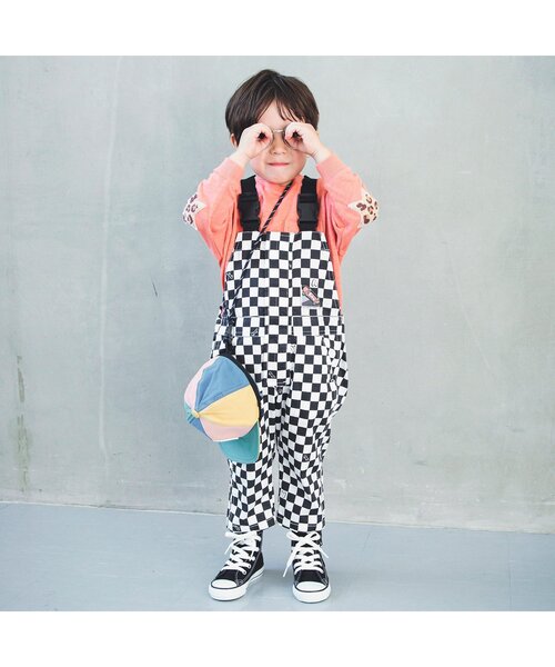 BREEZE（ブリーズ）の「2色2柄サロペット（サロペット/オーバーオール・キッズ・チェック/ベージュ・110/90/100/120）」の13枚目の写真