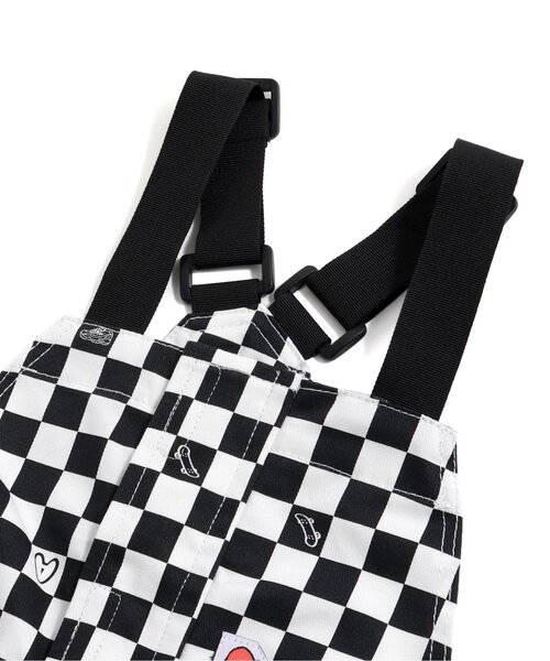 bel&bow チェックオーバーオール 2y bel&bow - checkerboard overall - brown | sounote