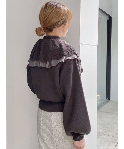 dazzlin（ダズリン）の「2WAYケープカラーニットトップス（ニット