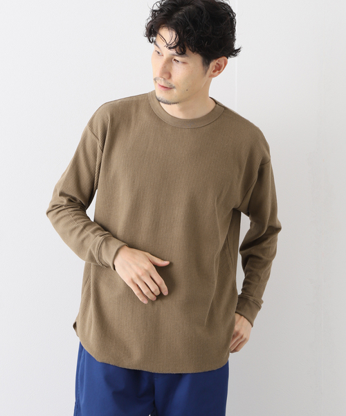 MILLER（ミラー）の「【MILLER / ミラー】ワッフルカットソー（Tシャツ/カットソー・メンズ・ホワイト/チャコールグレー/ブラック/ベージュ/アイボリー・SMALL/MEDIUM/LARGE/X-LARGE）」の5枚目の写真