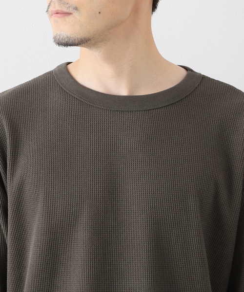 MILLER（ミラー）の「【MILLER / ミラー】ワッフルカットソー（Tシャツ/カットソー・メンズ・ホワイト/チャコールグレー/ブラック/ベージュ/アイボリー・SMALL/MEDIUM/LARGE/X-LARGE）」の10枚目の写真