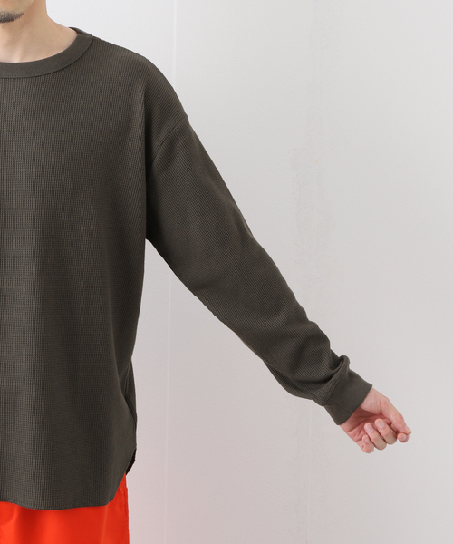 MILLER（ミラー）の「【MILLER / ミラー】ワッフルカットソー（Tシャツ/カットソー・メンズ・ホワイト/チャコールグレー/ブラック/ベージュ/アイボリー・SMALL/MEDIUM/LARGE/X-LARGE）」の12枚目の写真