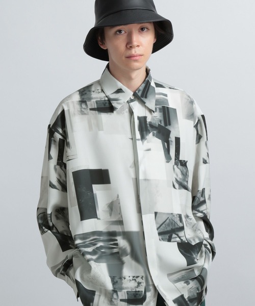 HARE（ハレ）の「フォトコラージュシャツ(HARE)（シャツ/ブラウス・メンズ・ブラック/パープル/オフホワイト・SMALL/MEDIUM）」の7枚目の写真