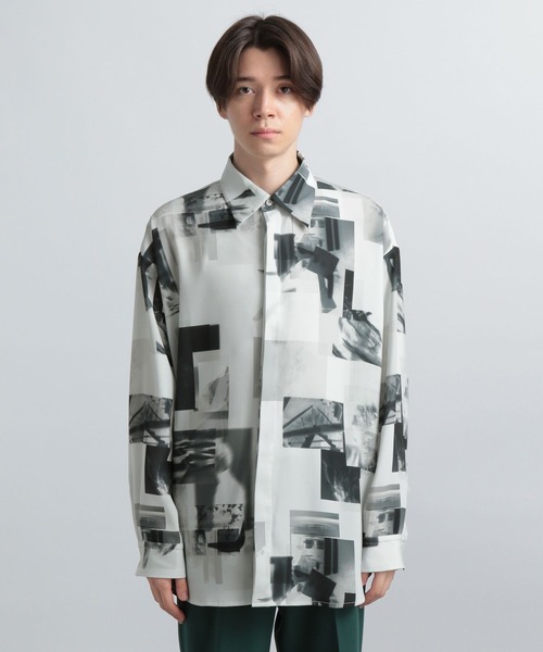 HARE（ハレ）の「フォトコラージュシャツ(HARE)（シャツ/ブラウス・メンズ・ブラック/パープル/オフホワイト・SMALL/MEDIUM）」の13枚目の写真