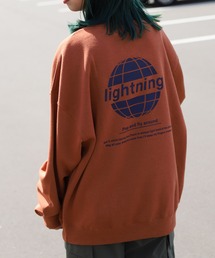 ZIP FIVE | 【肉厚】プリントデザイン オーバーサイズトレーナー　韓国風プリント/バックプリント/古着風プリント【ユニセックス】【ビッグシルエットサイズ】(スウェット)