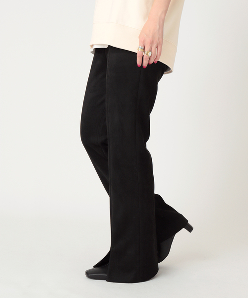 B.C STOCK（ベーセーストック）の「ヌバックスエード調スリットパンツ（スラックス・レディース・ブラック/ブラウン/ブルー系その他・36/38）」の22枚目の写真