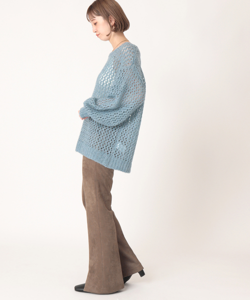 B.C STOCK（ベーセーストック）の「ヌバックスエード調スリットパンツ（スラックス・レディース・ブラック/ブラウン/ブルー系その他・36/38）」の11枚目の写真