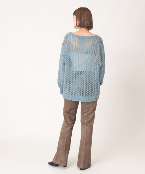 B.C STOCK（ベーセーストック）の「ヌバックスエード調スリットパンツ（スラックス・レディース・ブラック/ブラウン/ブルー系その他・36/38）」の16枚目の写真