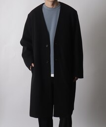THE SHOP TK  | メルトンノーカラーコート(ノーカラーコート)