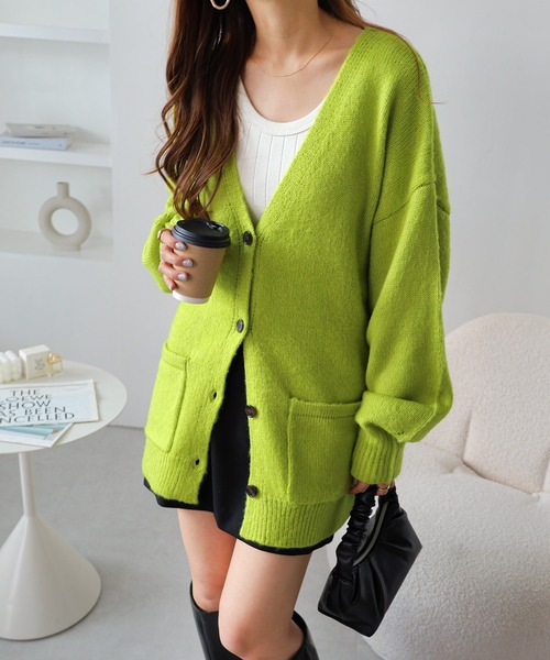 【新品未使用】LE.EMA モヘアタッチダブルボタンカーディガン タグ付き 新品未使用】LE.EMA モヘアタッチダブルボタンカーディガン タグ付き