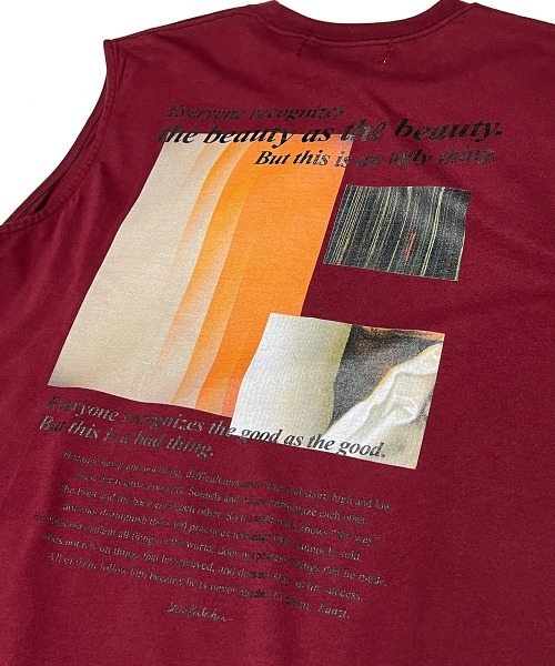 DIET BUTCHER(ダイエットブッチャー)の「DIET BUTCHER Sleeveless t-shirt with prints(Tシャツ/カットソー・メンズ・ボルドー/ダークブルー/ホワイト/ブラック・SMALL/MEDIUM/LARGE)」の12枚目の写真