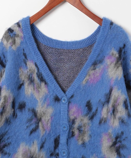 niko and...（ニコアンド）の「モチーフアソートジャガードカーディガン（カーディガン/ボレロ・レディース・ブラック/アイボリー/ブルー・FREE）」の8枚目の写真