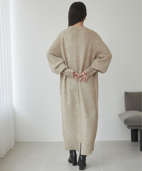 【完売品】スピックアンドスパン フィンガーホール付き リブニットワンピース Spick＆Span（スピック アンド スパン） ワンピース リブニット