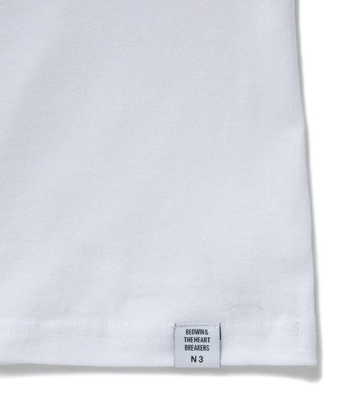 BEDWIN & THE HEARTBREAKERS(ベドウィン アンド ザ ハートブレイカーズ)の「S/S PRINT T "STEVEN"(Tシャツ/カットソー・メンズ・ホワイト/ブラック/オレンジ・XX-LARGE/X-LARGE/SMALL/LARGE/MEDIUM)」の10枚目の写真