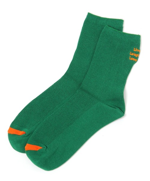 BAYFLOW（ベイフロー）の「バッグメッセージソックス（ソックス/靴下・レディース・グリーン/ブラック/ホワイト/桜・FREE）」の3枚目の写真