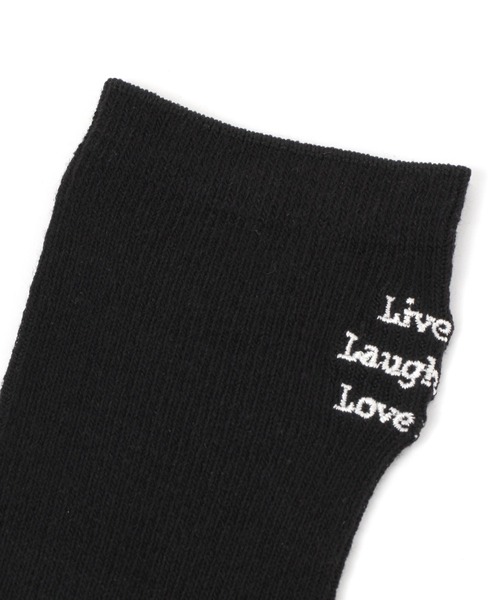 BAYFLOW（ベイフロー）の「バッグメッセージソックス（ソックス/靴下・レディース・グリーン/ブラック/ホワイト/桜・FREE）」の5枚目の写真