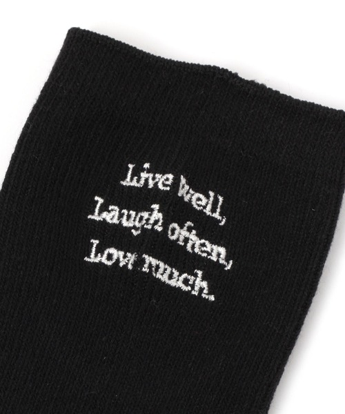 BAYFLOW（ベイフロー）の「バッグメッセージソックス（ソックス/靴下・レディース・グリーン/ブラック/ホワイト/桜・FREE）」の8枚目の写真