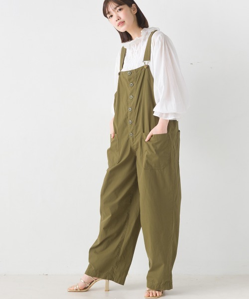 OMNES（オムネス）の「ダンプサロペット（サロペット/オーバーオール・レディース・ブラック/ベージュ/ネイビー/アイボリー/キナリ/カーキ/インディゴブルー/ブルー・FREE）」の5枚目の写真