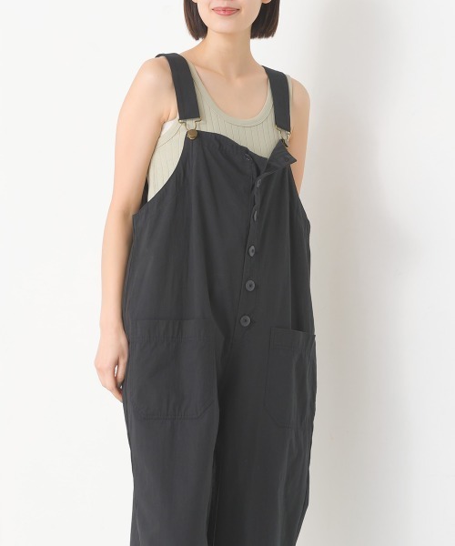 OMNES（オムネス）の「ダンプサロペット（サロペット/オーバーオール・レディース・ブラック/ベージュ/ネイビー/アイボリー/キナリ/カーキ/インディゴブルー/ブルー・FREE）」の20枚目の写真